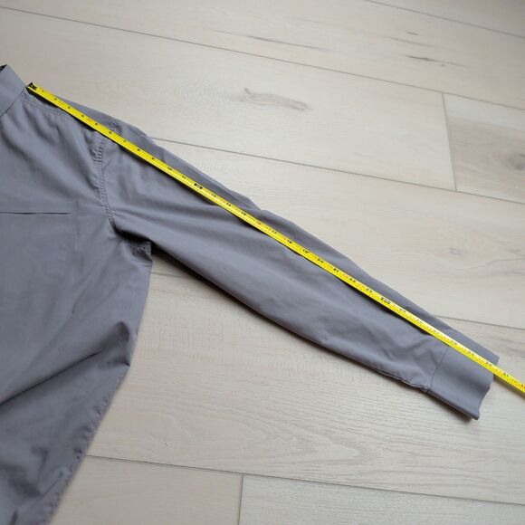 Ministry of Supply Shirt Mens M Gemini Long Sleeve Button Down Gray Vented - Picture 10 of 13